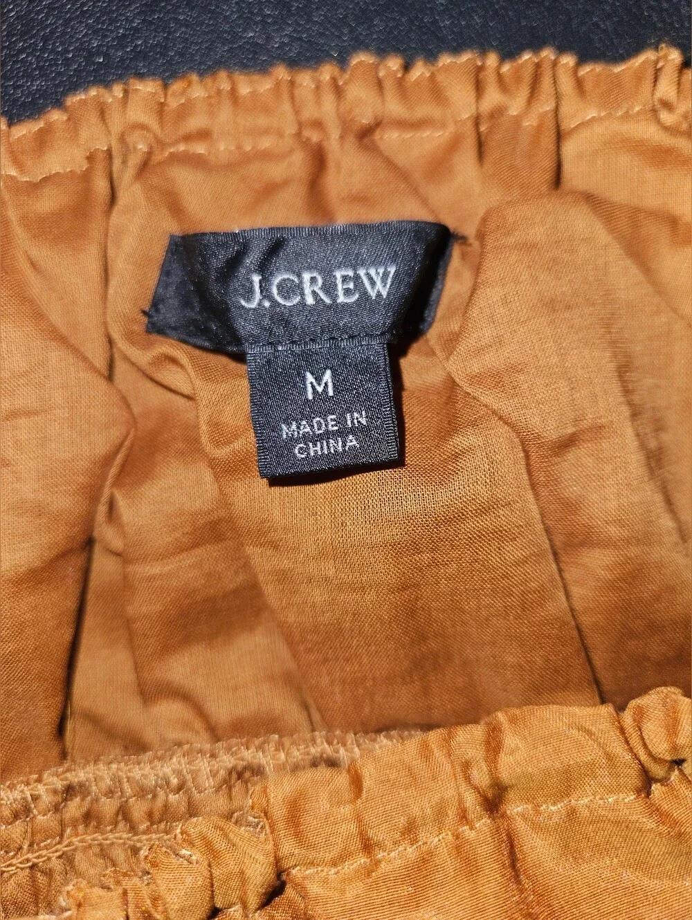 J. Crew Women’s Rust Smocked Silk Blend Waist Tank Top Size M